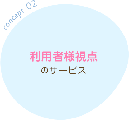 利用者様視点のサービス